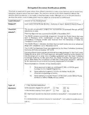 Fillable Online Signed Delegated Decision Form Pdf Fax Email Print