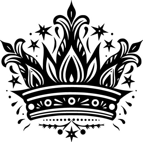 Crown - Black and White Isolated Icon - Vector illustration 26707586 Vector Art at Vecteezy