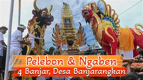 Bade Lembu Dan Singa Nyujur Setra Desa Adat Banjarangkan Saat Pelebon