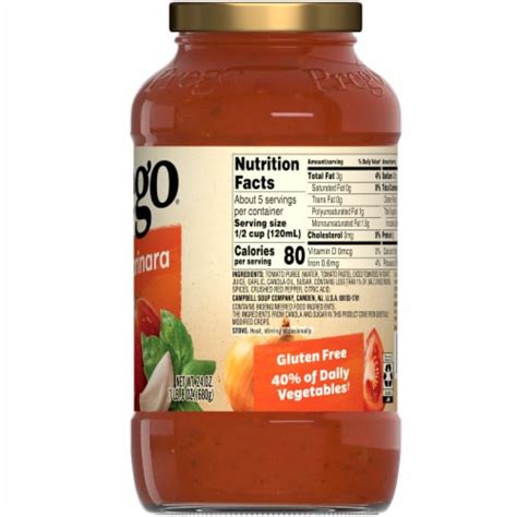 Prego Spicy Marinara Pasta Sauce 23 75 Oz Frys Food Stores