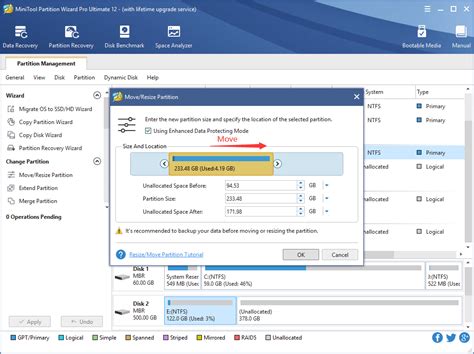 How To Move Resize Partition Minitool Partition Wizard Tutorial