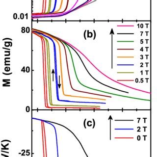 Color Online Temperature Dependence Of A Resistivity B Magnetization