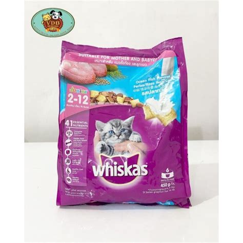 Jual Whiskas Junior Ocean Fish With Milk 450gr Shopee Indonesia