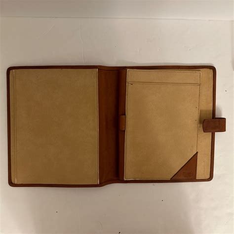 Vintage Dooney Bourke Pebbled Brown Leather Organizer Agenda Planner