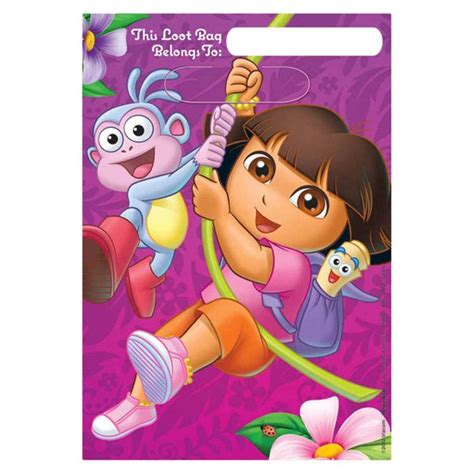 Dora The Explorer Party Loot Bags 8 Piece Funstra