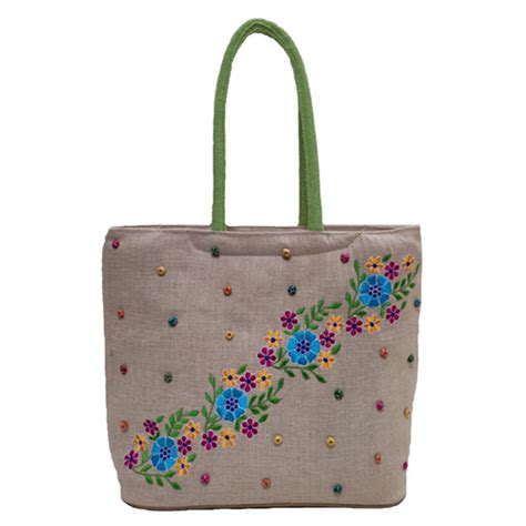 Different Available Embroidery Jute Hand Bags At Best Price In