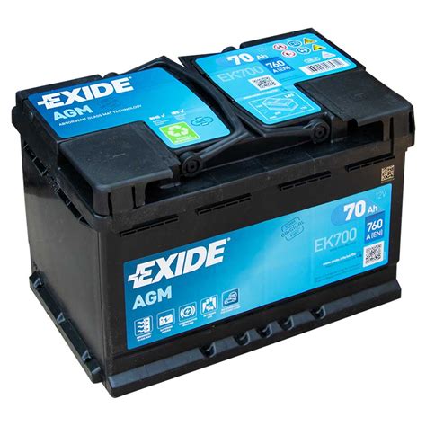 Exide 12V 70Ah AGM Start Stop autó akkumulátor jobb