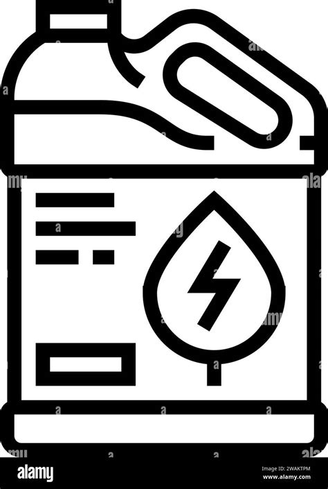 Biofuel Production Biomass Line Icon Vector Illustration Stock Vector