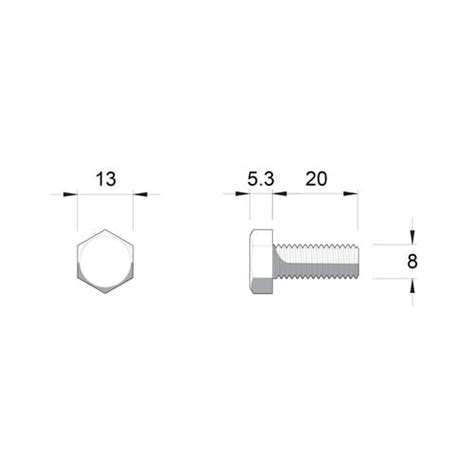 Zenith M8 X 20mm Hot Dip Galvanised Hex Head Bolts And Nuts 25 Pack