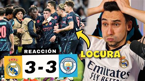 Reacciones De Un Hincha Real Madrid Vs Manchester City Partidazo