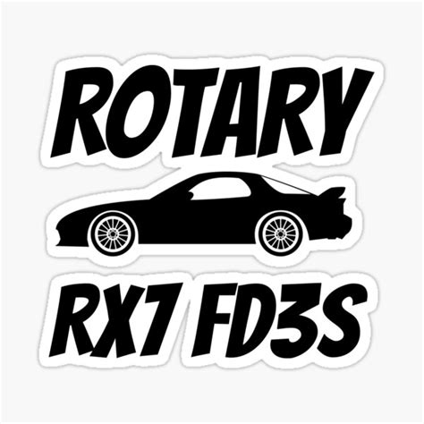 Rotary RX7 FD3S Sticker For Sale By MOTOSHIFT Redbubble