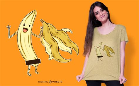 Naked Banana T Shirt Design Vector Download