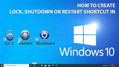 How To Create A Shutdown Restart Or Lock Desktop Shortcut In Windows