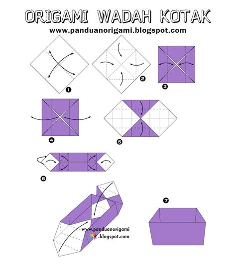 Panduan Membuat Origami Wadah Kotak - Panduan Belajar Membuat Origami