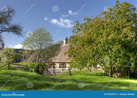 Cotswold Cottage In Spring Stock Photo Image Of Blue 35344572