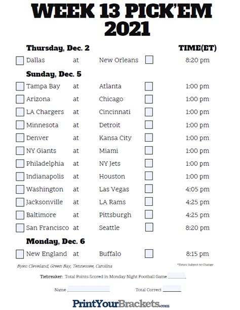 Nfl Weekly Pick Em Printable Printable Word Searches