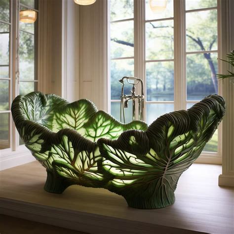 Leaf Inspired Bathtub Embracing Natures Design For Bathroom Bliss