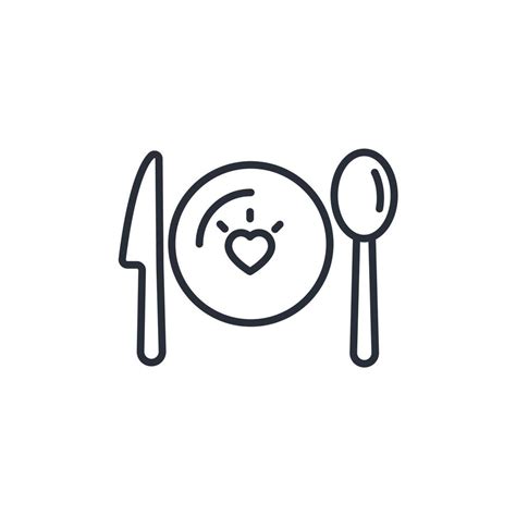 Dinner Icons Symbol Vector Elements For Infographic Web Vector