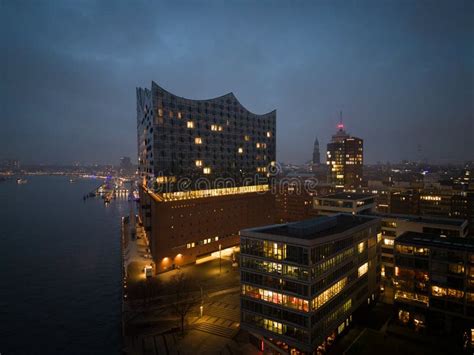 Amazing Night View Over Elbphilharmonie Concert Hall in Hamburg ...