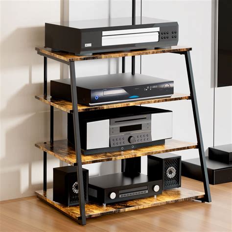 Lieberen Stereo Cabinetaudio Rack4 Tier Audio Rackstereo Stand