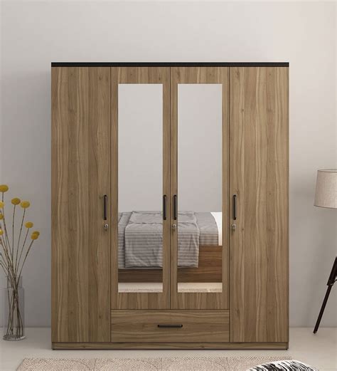 Buy Kosmo Hover Door Wardrobe In Lyon Walnut Natural Wenge Finish