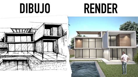 Casa Moderna En Archicad Transformando Uno De Mis Dibujos En Un