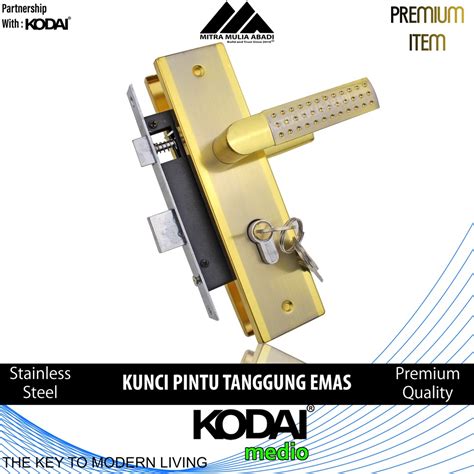 Jual Kunci Pintu Tanggung Emas By Kodai Medio Gagang Kotak Bintik I