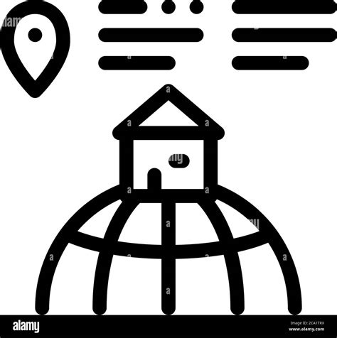 House Location Icon Vector Outline Illustration Stock Vector Image