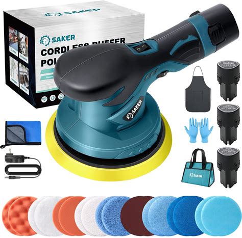 Saker Cordless Car Buffer Polisher Cm Inch Portable Polishing