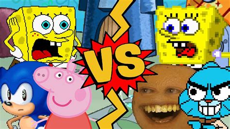 M U G E N Battles Sonic Peppa Pig Spongebob Vs Gumball Annoying