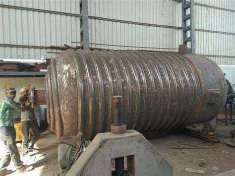 SS Limpet Coil Reactor Material Grade SS304 Max Design Pressure 10