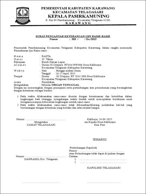 Contoh Surat Izin Pelaksanaan Pekerjaan Proyek Kumpulan Surat Penting