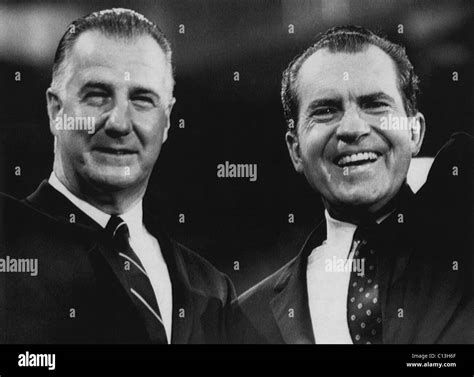 Nixon Presidency Vice President Spiro Agnew And Us President Richard