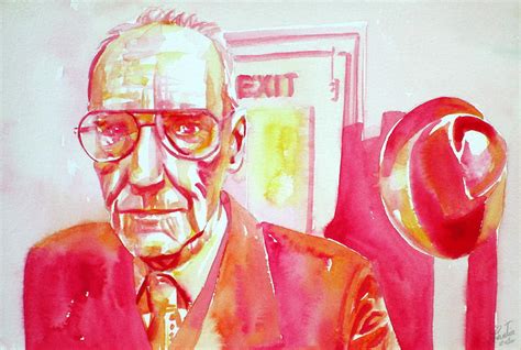 William Burroughs Watercolor Portrait2 Painting By Fabrizio Cassetta