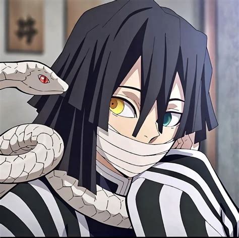 An Anime Character With A Bandage Around His Mouth And A Snake Wrapped