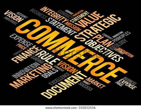 Commerce Word Cloud Business Concept Stock Vector Royalty Free