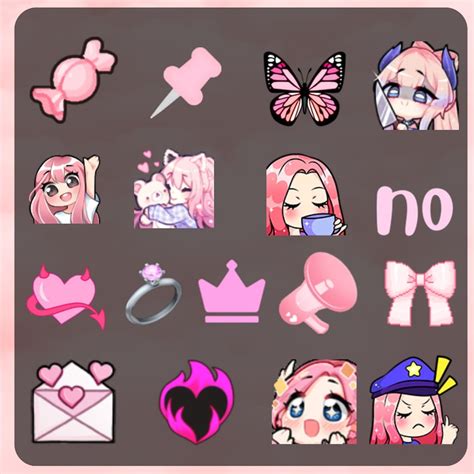 Pink Emotes Pack 115x Etsy