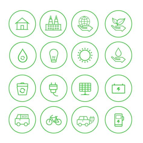 Ecology Line Icon Set Vector Art At Vecteezy