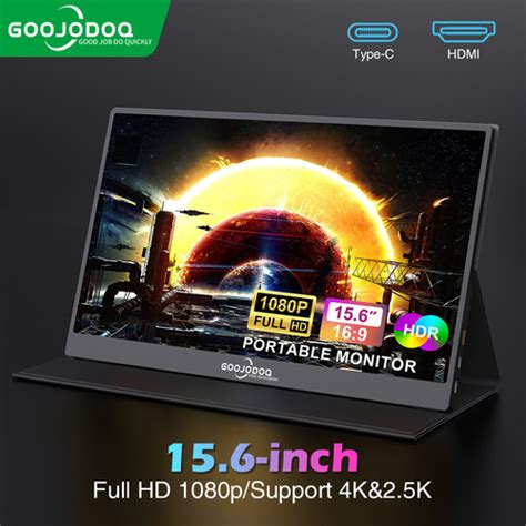 Promo GOOJODOQ 15 6 FHD 1080P Portable Monitor For Office Gaming