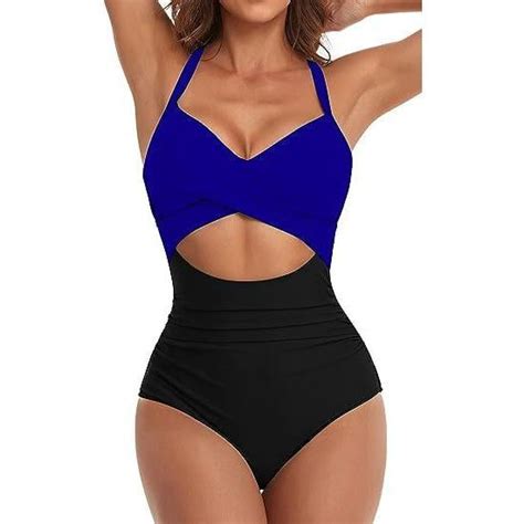 Tummy Control One Piece Swimsuits For Women Ruched Bathing Suits