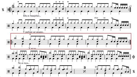 La Gusana Ciega Ella Estrella Partitura de Batería Sheet music Music