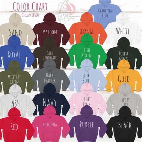 Gildan 18500 Color Chart Gildan Size Chart Gildan 18500 Gildan 18500 Mockup Hoodie Size