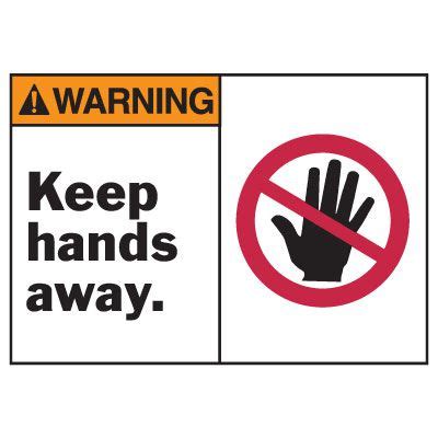 Warning Labels Keep Hands Away Equipment Emedco