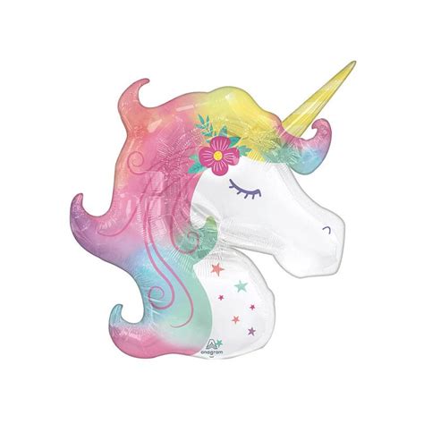 Palloncino Mylar Supershape Unicorno Incantato Cm 83x73