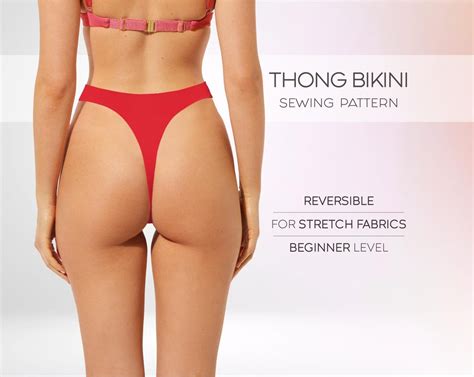 Thong Pattern Bikini Sewing Pattern High Waisted Thong Pattern Underwear Sewing Pattern