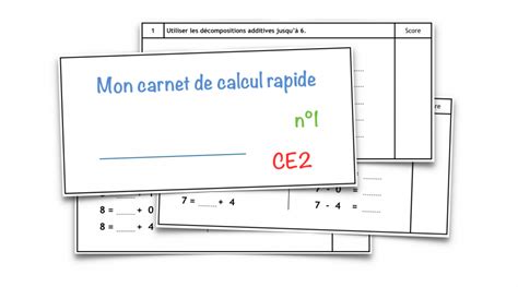 Carnets De Calcul Mental Ce Le Blog Du Cancre