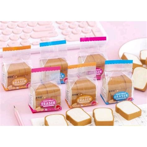 Jual S2100 Penghapus Roti Tawar Toast Bread Eraser Rubber Setip Stip