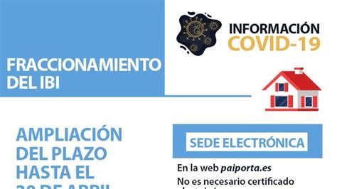 Paiporta Ampl A El Plazo Para Fraccionar El Pago Del Ibi En Seis