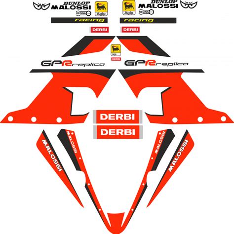 Kit De Pegatinas Para Derbi GPR 50 Replica Malossi