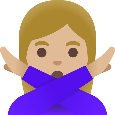 Woman Gesturing No Medium Light Skin Tone Emoji Download For Free